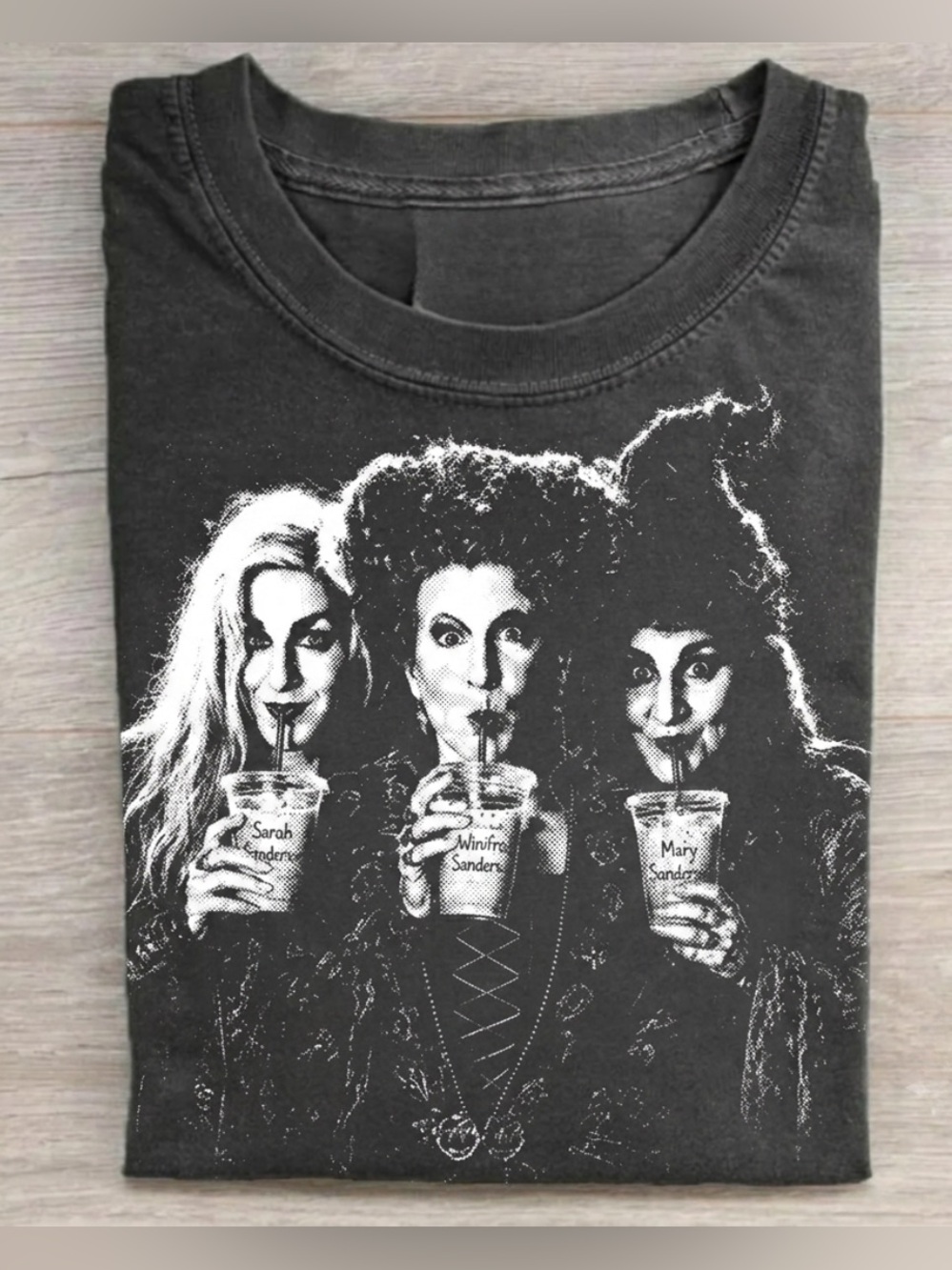 Pepper Hocus Pocus Coffee Graphic Tee - Vintage Print Of The Sanderson Sisters